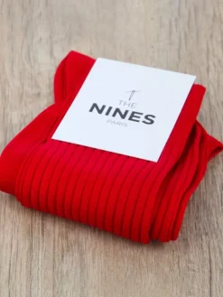 Chaussettes fil d'Écosse rouge passion