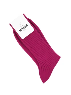 Chaussettes fil d'Écosse rose framboise