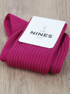 Chaussettes fil d'Écosse rose framboise