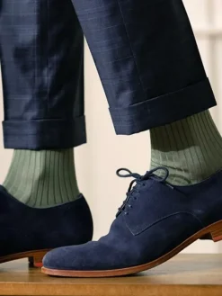 Chaussettes fil d'Écosse vert sauge