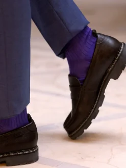 Chaussettes fil d'Écosse violettes