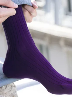 Chaussettes fil d'Écosse violettes