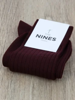 Chaussettes laine vierge bordeaux premier cru