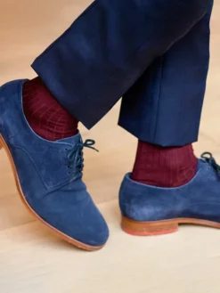 Chaussettes laine vierge bordeaux premier cru