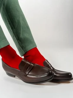 Chaussettes laine vierge orange