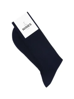 Chaussettes laine vierge bleu marine
