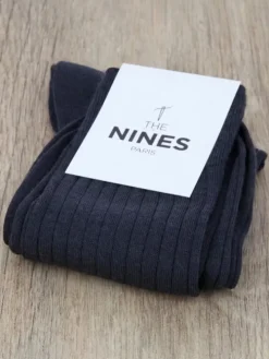 Chaussettes laine vierge gris acier