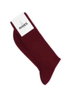 Chaussettes laine vierge rouge carmin