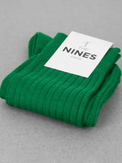 Chaussettes laine vierge vert anglais