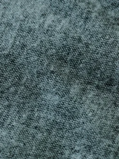 Chemise bleue en flanelle épaisse col italien