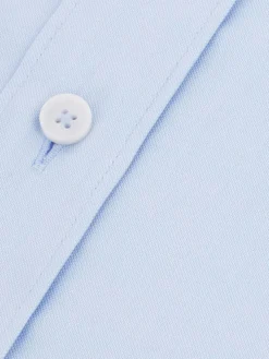 Chemise col américain en oxford bleu ciel