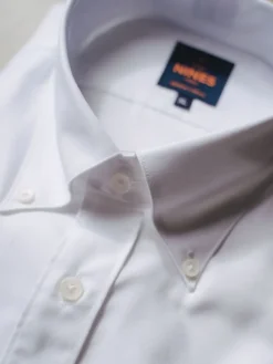 Chemise col américain en oxford blanc