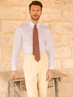 Chemise col anglais blanche poignets mousquetaire