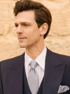 Chemise col français blanche à poignets mousquetaire