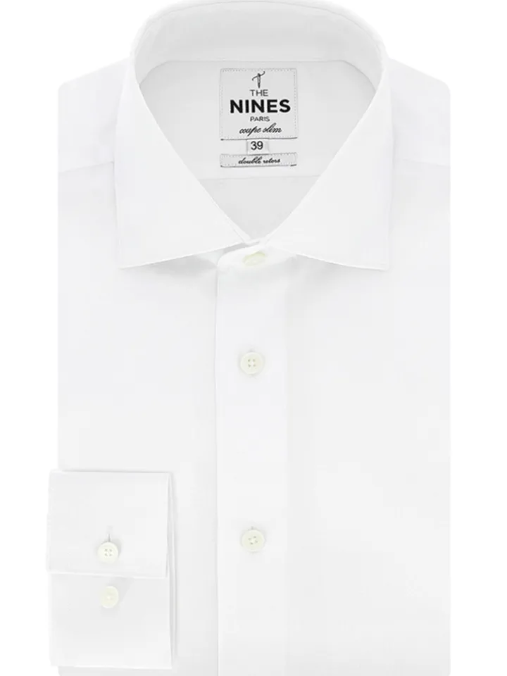 Chemise col italien blanche