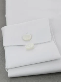 Chemise col italien blanche