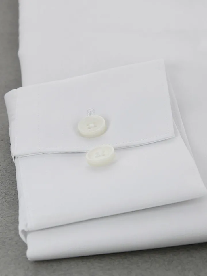 Chemise col italien blanche