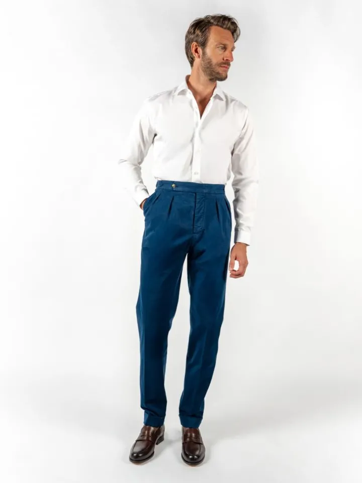 Chemise col italien blanche