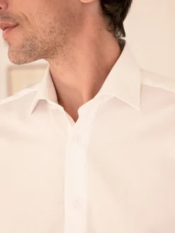 Chemise col italien blanche