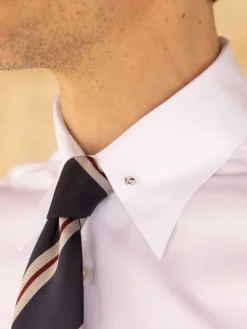 Chemise col épingle blanche en popeline