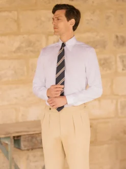 Chemise col épingle blanche en popeline