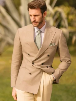 Chemise col rond en dobby blanc avec bouton doré