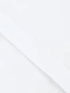 Chemise col rond en popeline blanche