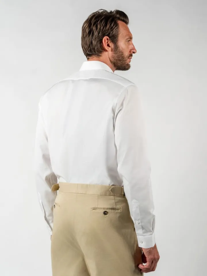 Chemise infroissable col inversé blanche