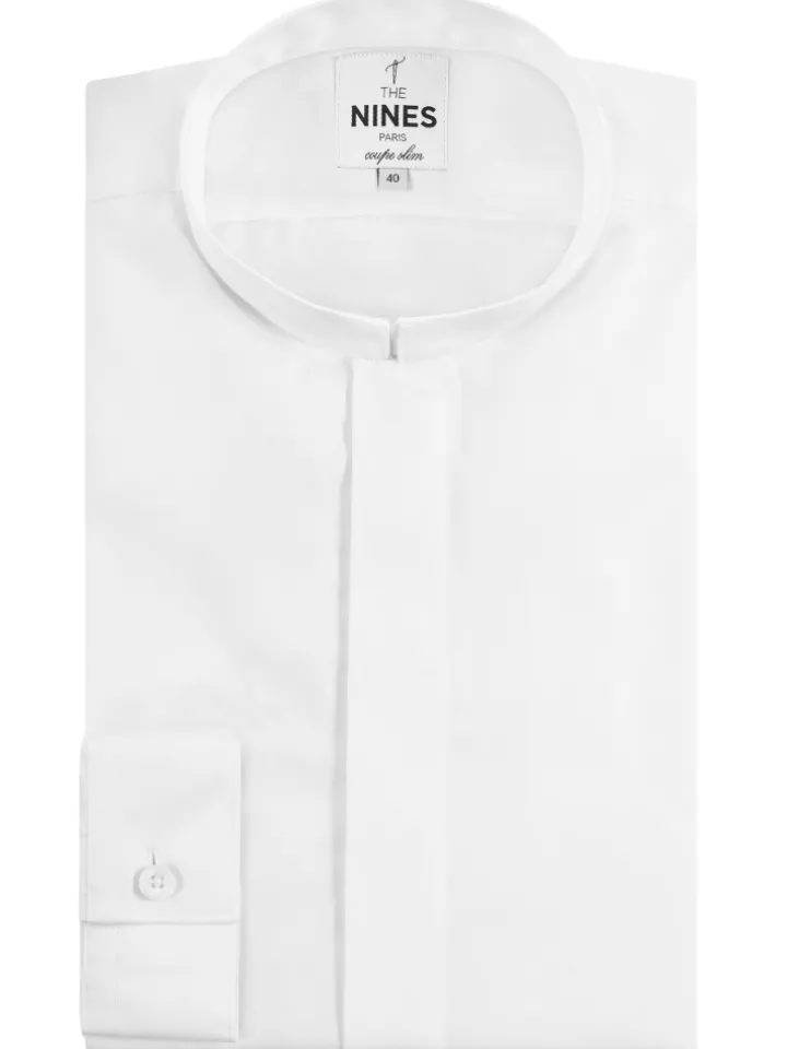 Chemise infroissable col inversé blanche
