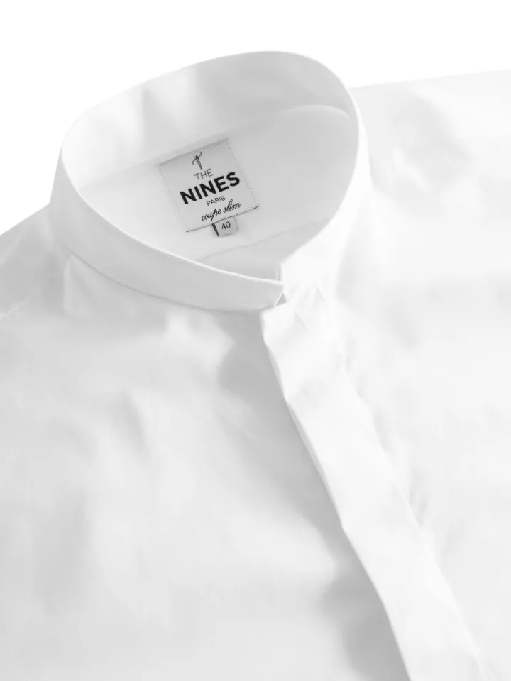 Chemise infroissable col inversé blanche