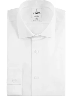 Chemise infroissable col italien blanche