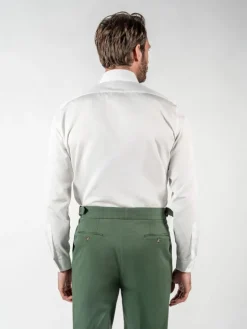 Chemise infroissable col italien blanche