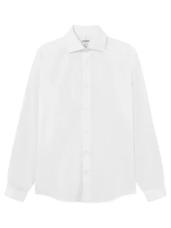 Chemise infroissable col italien blanche