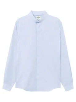 Chemise infroissable col inversé bleu ciel