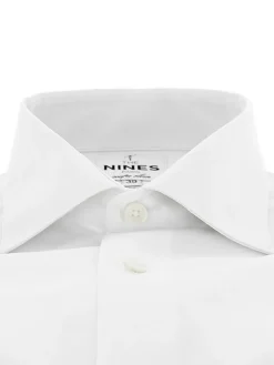 Chemise mousquetaire blanche col italien