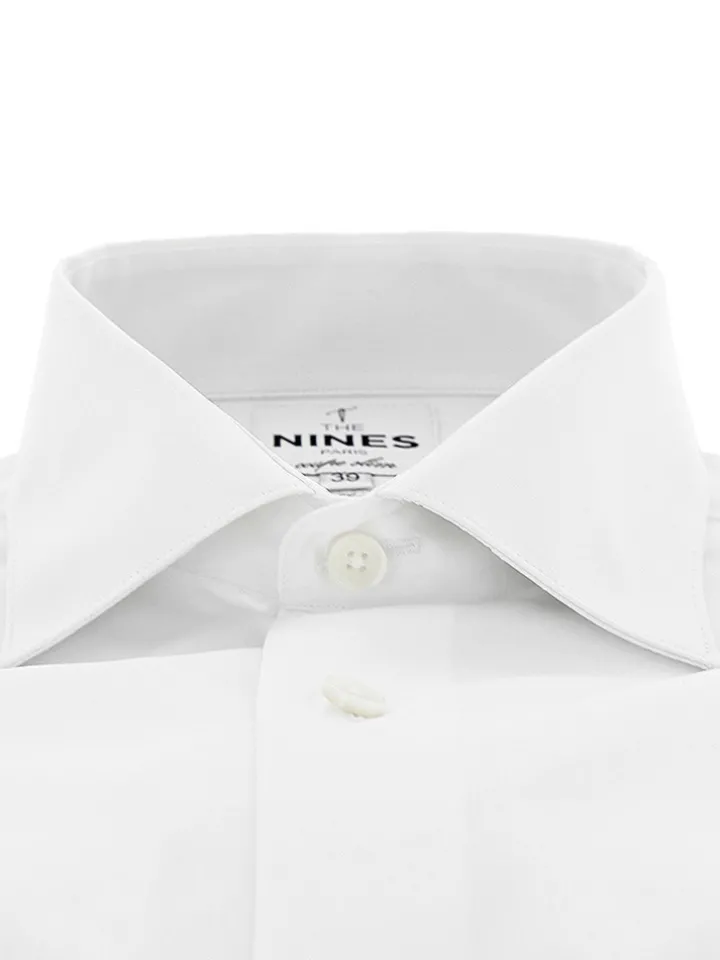 Chemise mousquetaire blanche col italien