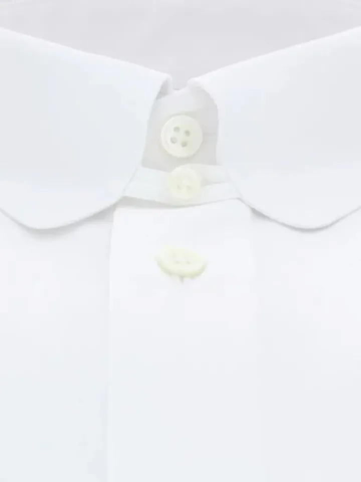 Chemise mousquetaire blanche col anglais arrondi
