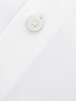 Chemise Prestige Alex Cormac mousquetaire grand col italien twill blanc