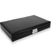 Coffret boutons de manchette en cuir grand format