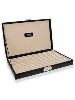 Coffret boutons de manchette en cuir grand format