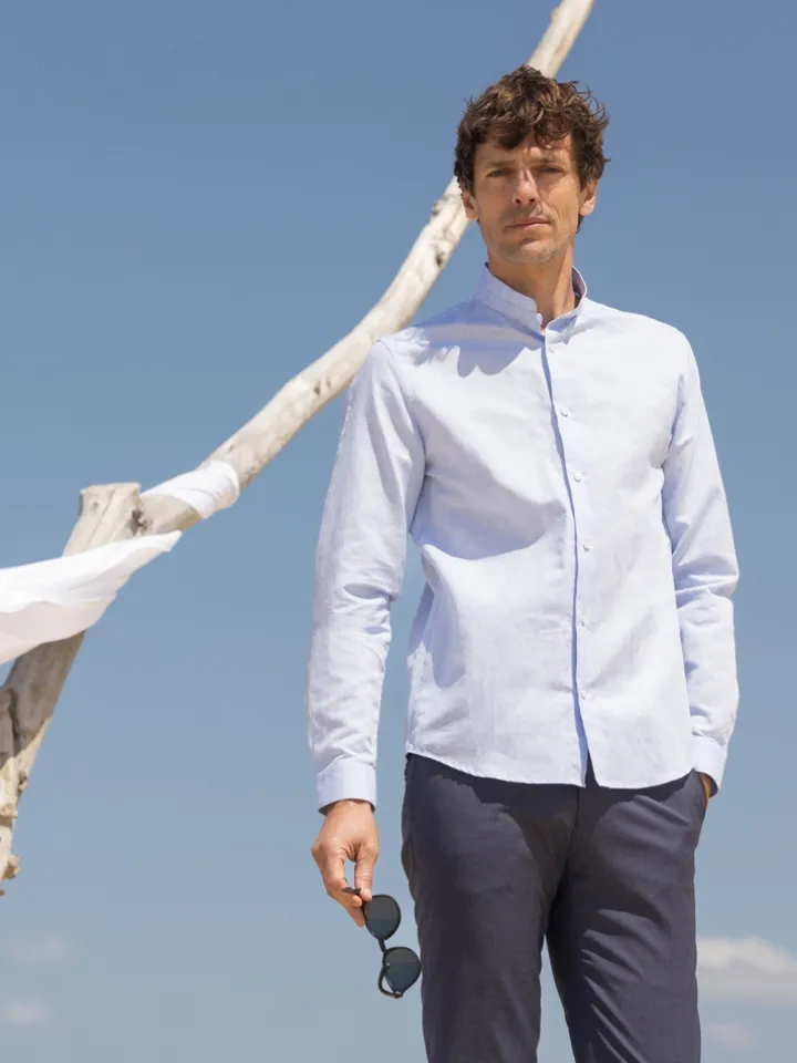 Costume laine fraîche bleu