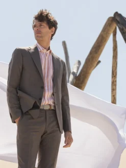 Costume laine fraîche havane