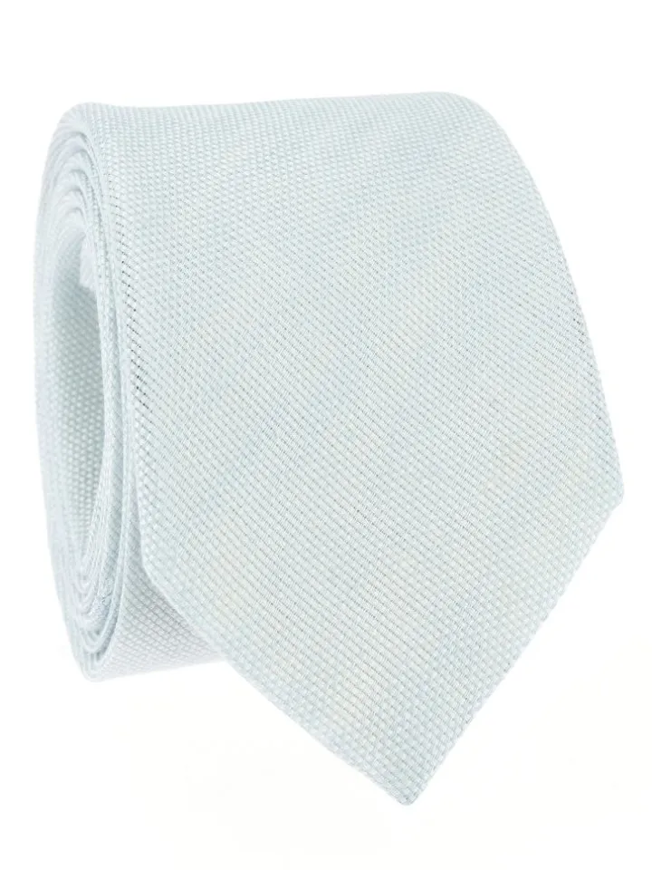 Cravate bleu ciel en lin et coton Verone