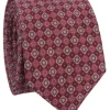 Cravate en laine bordeaux à motifs rétro