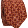 Cravate en laine orange à motifs rétro