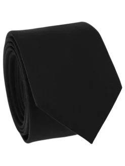 Cravate en satin noir Monte Carlo