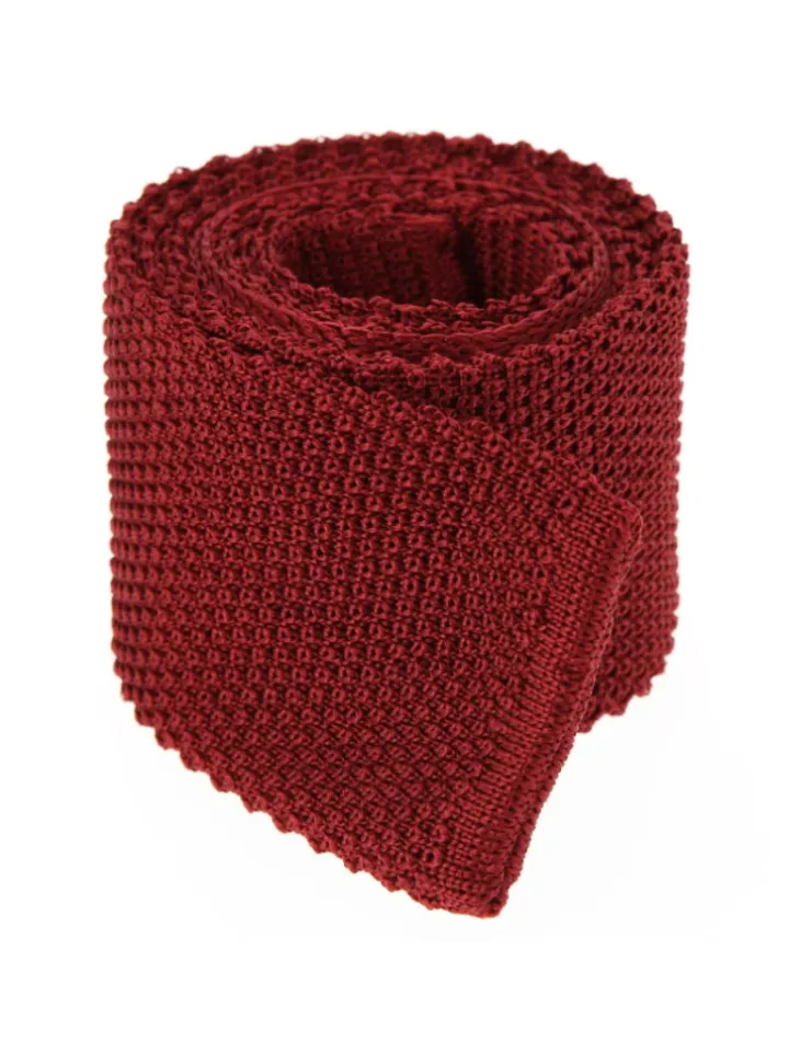 Cravate en tricot bordeaux Monza