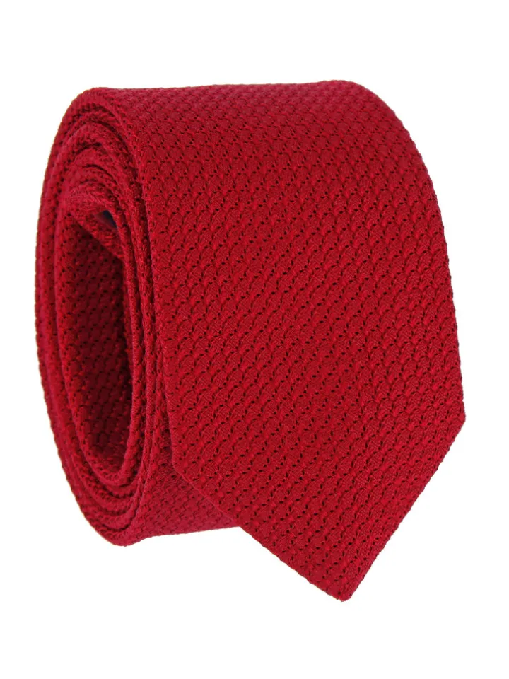Cravate grenadine de soie rouge Grenadines III