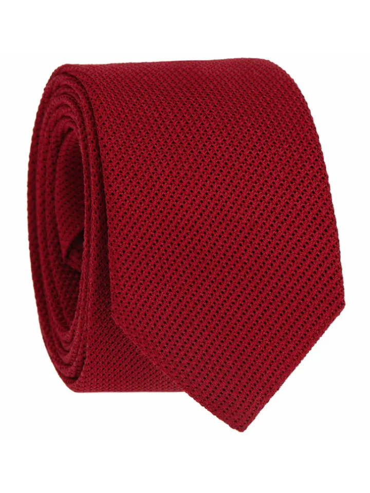 Cravate grenadine de soie rouge Grenadines IV