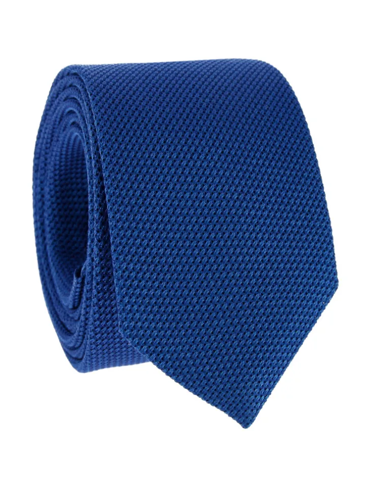 Cravate grenadine de soie bleue Grenadines IV